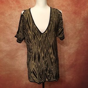 Lauren Ralph Lauren V-Neck Cold Shoulder Sweater